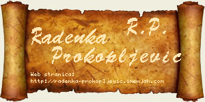 Radenka Prokopljević vizit kartica